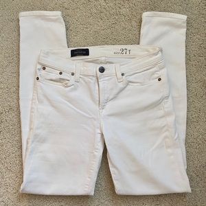 J. Crew Toothpick White Skinny Jeans Tall